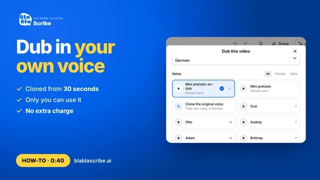 How to dub a video in your own voice