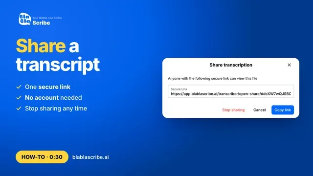 Compartir una transcripción con otra persona