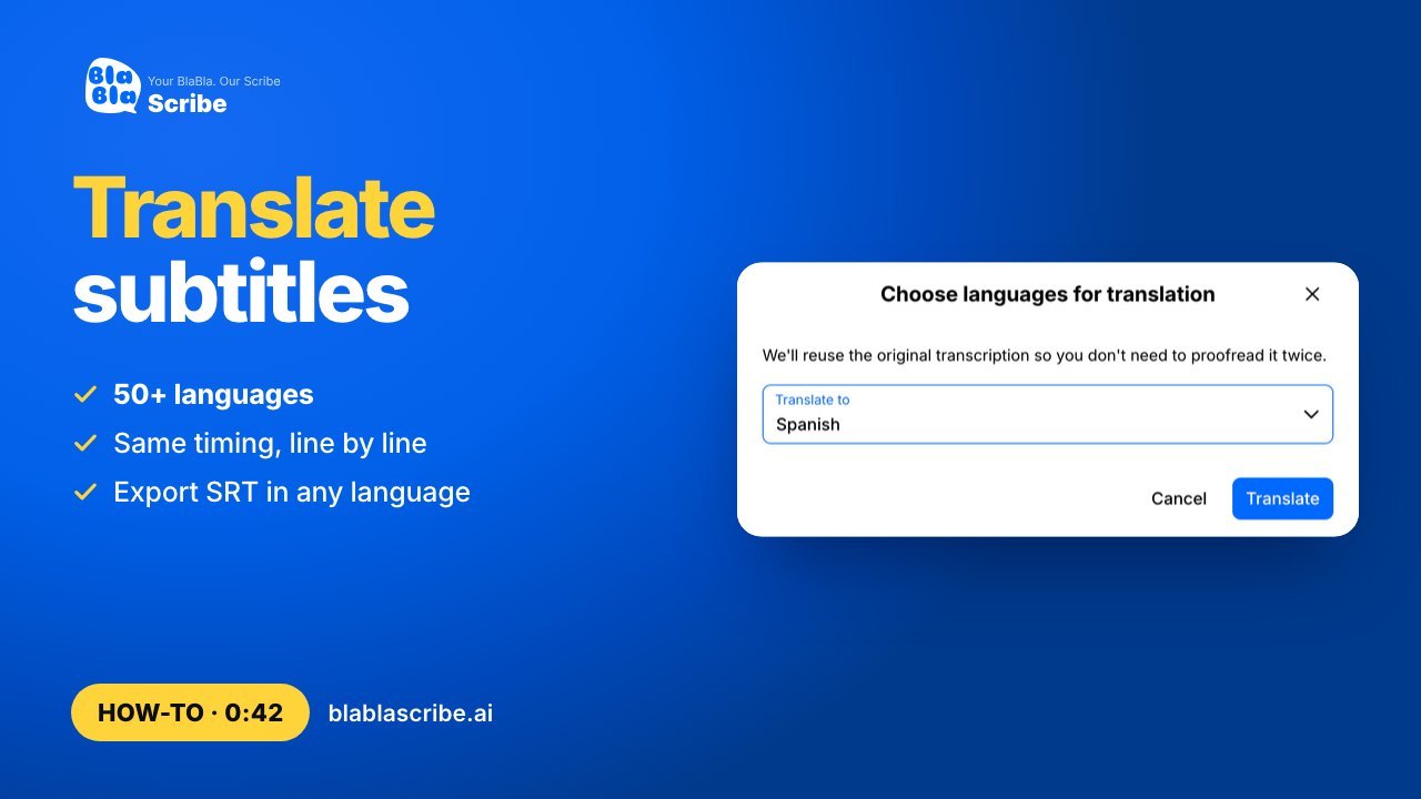 How to translate subtitles into another language