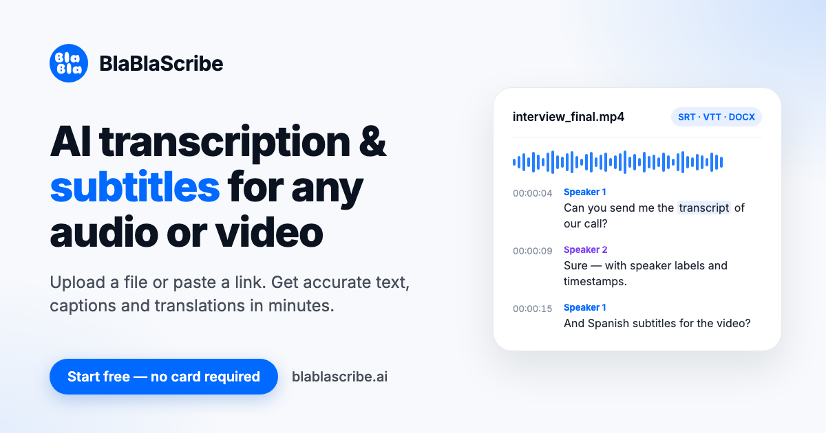 BlaBlaScribe